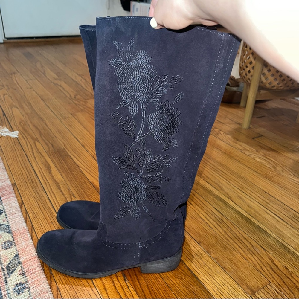 Sundance Spirit Blossoms Suede Embroidered Boots